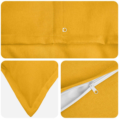 Cushion Cover HOUTEN 50 x 50 cm Faux Linen 12 pcs Light yellow