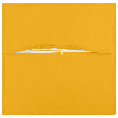 Cushion Cover HOUTEN 50 x 50 cm Faux Linen 12 pcs Light yellow