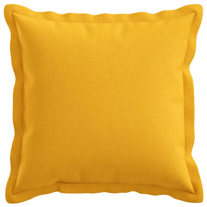 Cushion Cover HOUTEN 50 x 50 cm Faux Linen 12 pcs Light yellow