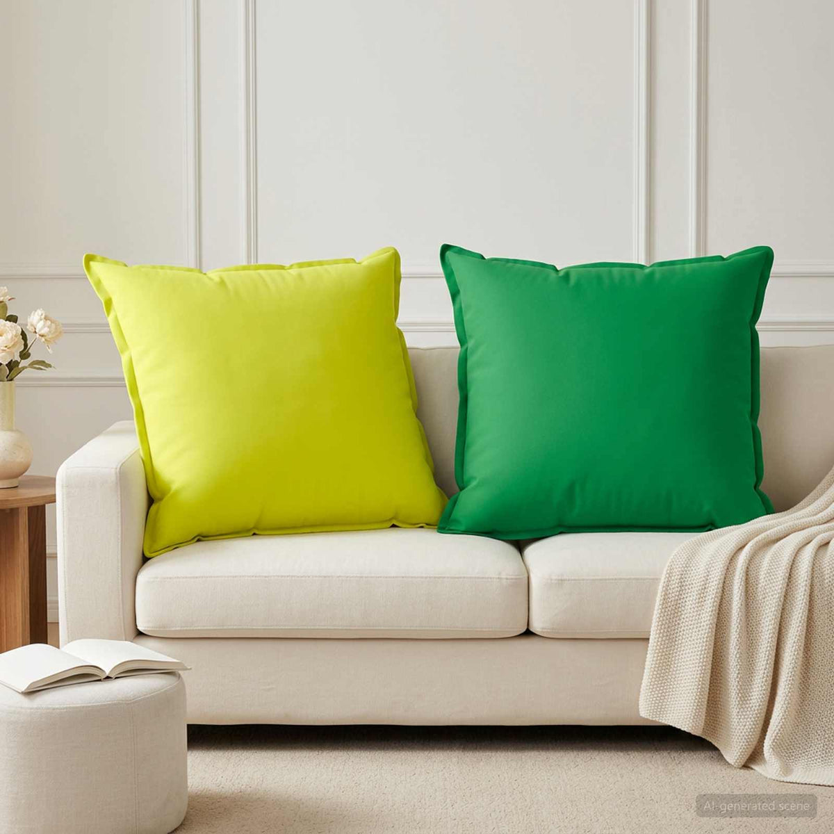 Throw Pillow HOUTEN 80 x 80 cm Polyester 2 pcs Green