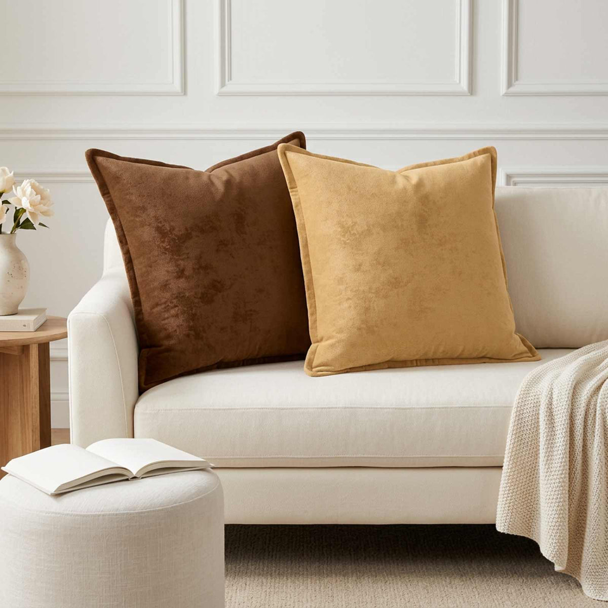 Cushion Cover HOUTEN Flannel Piped Design