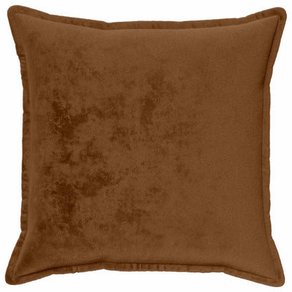 Cushion Cover 2 pcs HOUTEN Flannel Piped Design Light Brown 70 x 70 cm