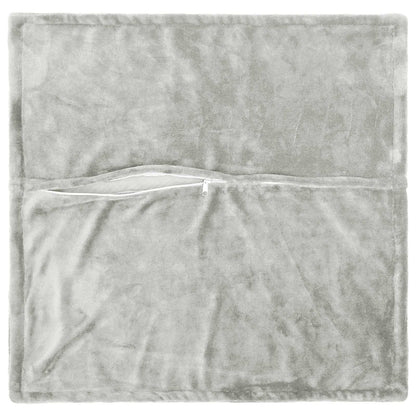 Cushion Cover 6 pcs HOUTEN Flannel Piped Design Light Grey 80 x 80 cm