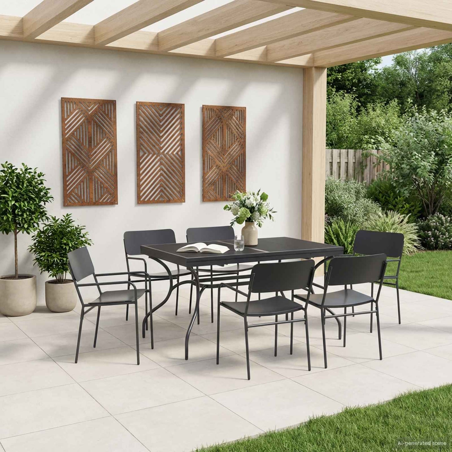 vidaXL Extendable Mesh Dining Table Anthracite 212 x 90 x 76 cm Steel 1