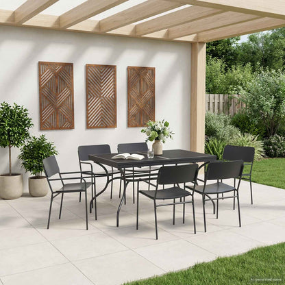 vidaXL Extendable Mesh Dining Table Anthracite 212 x 90 x 76 cm Steel 1