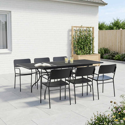 vidaXL Extendable Mesh Dining Table Anthracite 212 x 90 x 76 cm Steel 3