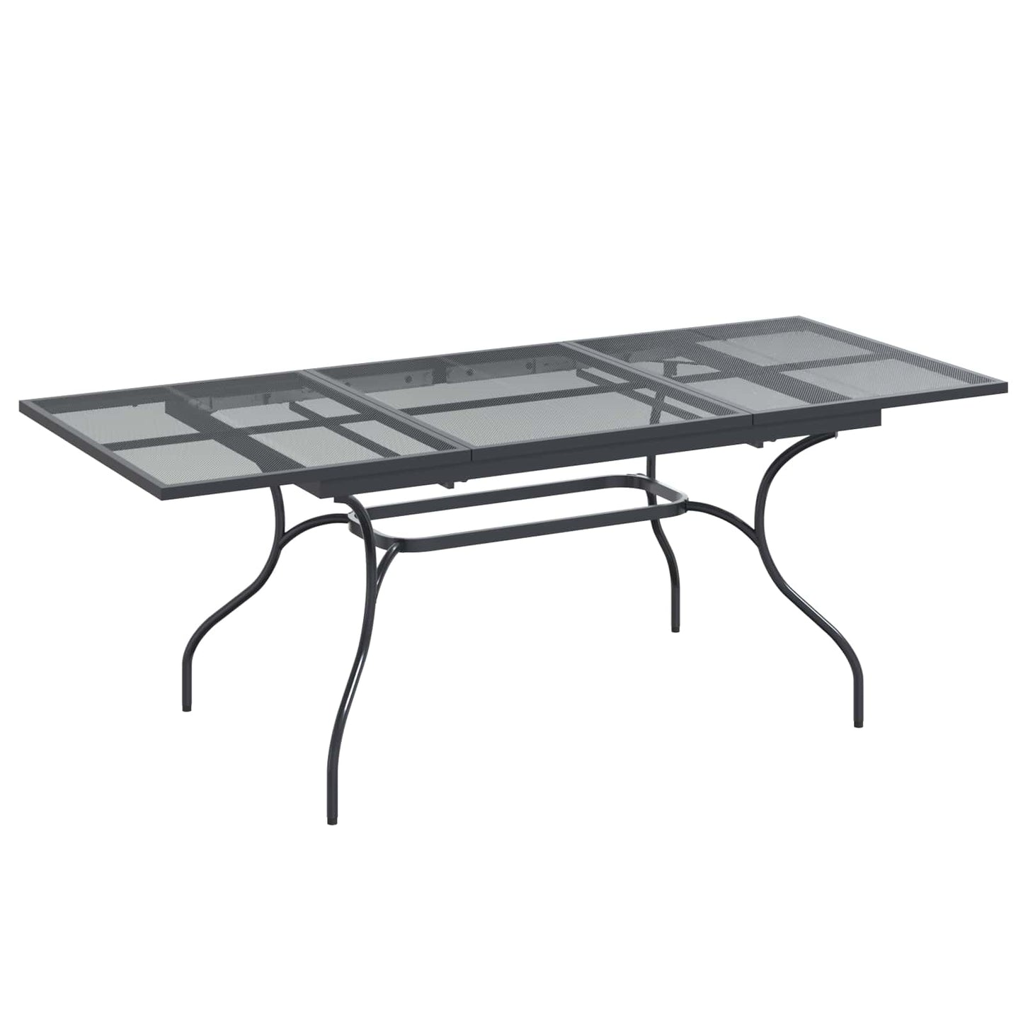 vidaXL Extendable Mesh Dining Table Anthracite 212 x 90 x 76 cm Steel 2