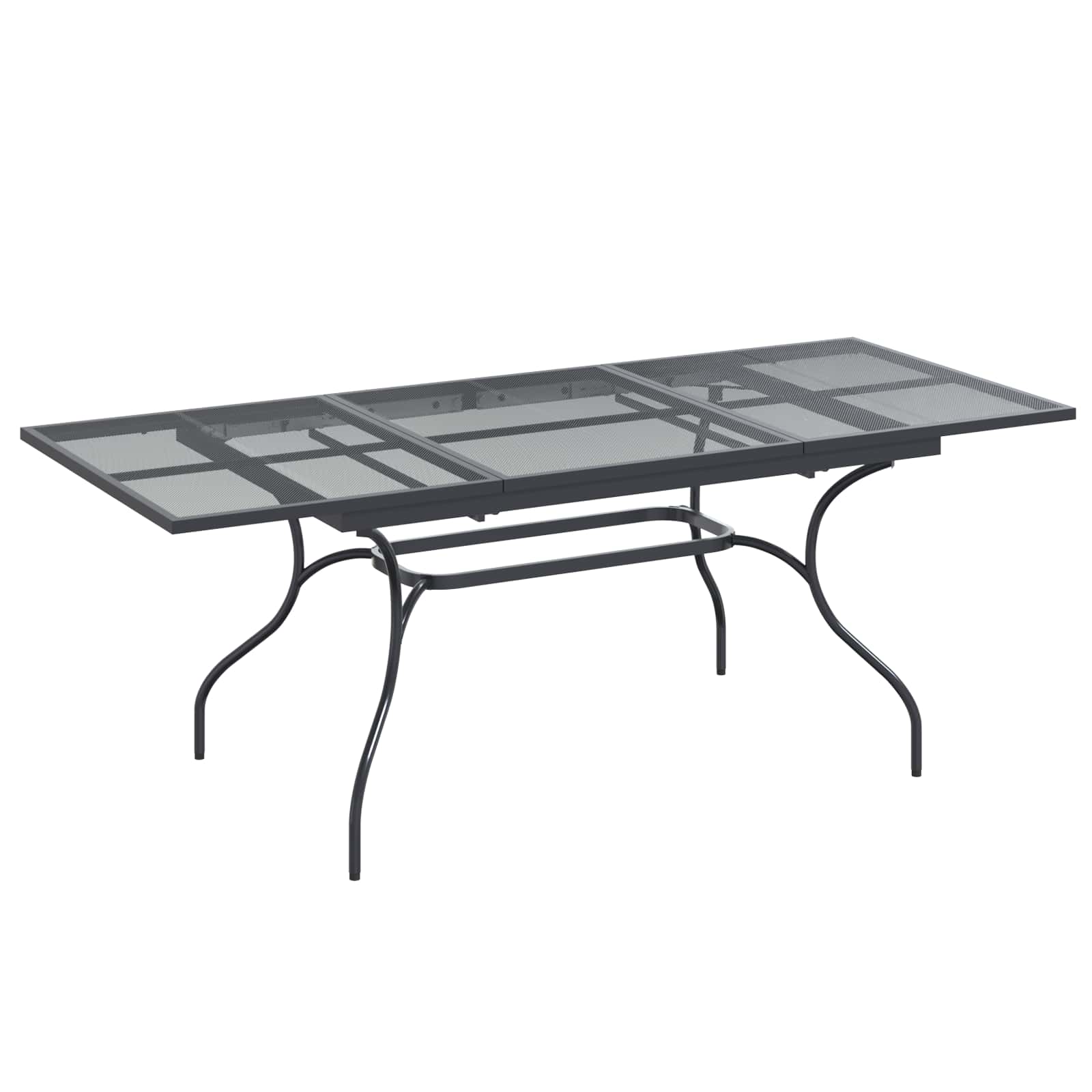 vidaXL Extendable Mesh Dining Table Anthracite 212 x 90 x 76 cm Steel 2