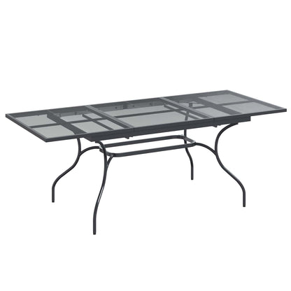 vidaXL Extendable Mesh Dining Table Anthracite 212 x 90 x 76 cm Steel 2