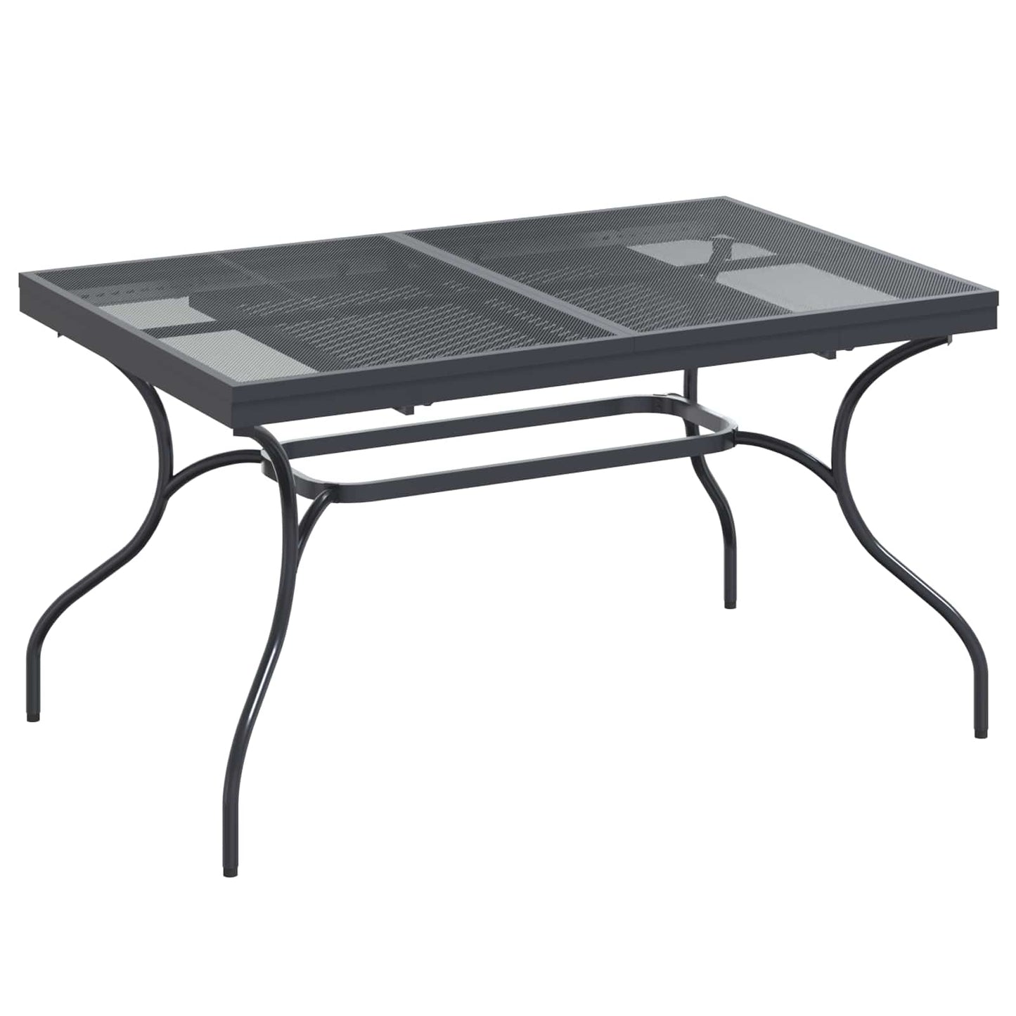 vidaXL Extendable Mesh Dining Table Anthracite 212 x 90 x 76 cm Steel 4
