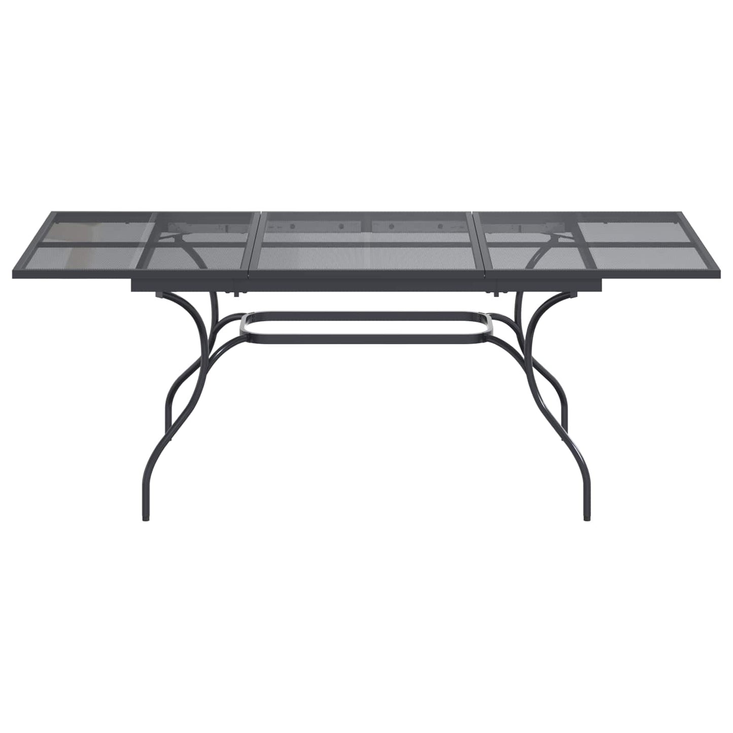 vidaXL Extendable Mesh Dining Table Anthracite 212 x 90 x 76 cm Steel 5