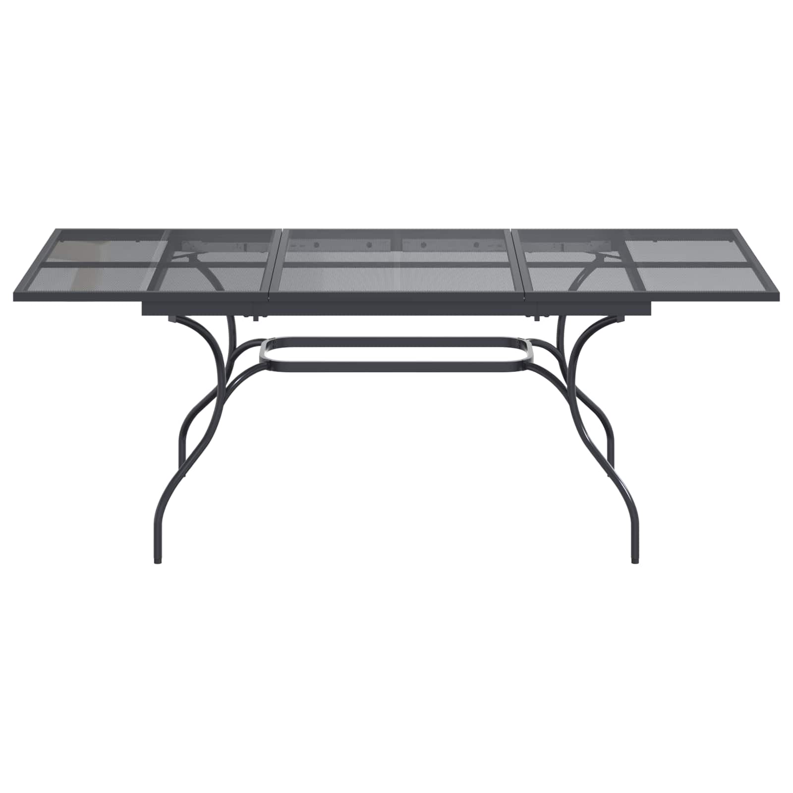 vidaXL Extendable Mesh Dining Table Anthracite 212 x 90 x 76 cm Steel 5