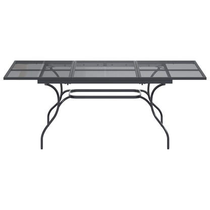 vidaXL Extendable Mesh Dining Table Anthracite 212 x 90 x 76 cm Steel 5