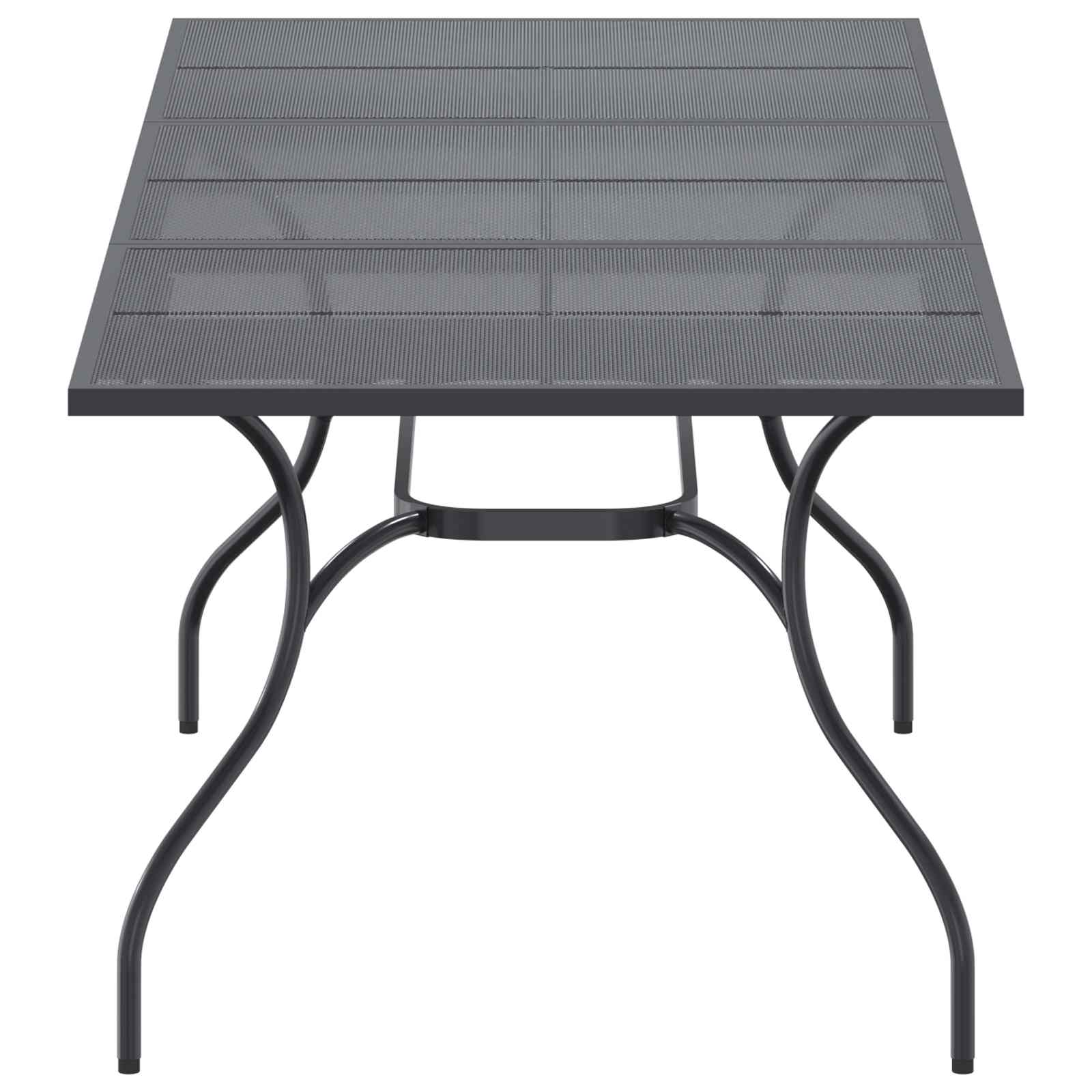 vidaXL Extendable Mesh Dining Table Anthracite 212 x 90 x 76 cm Steel 6