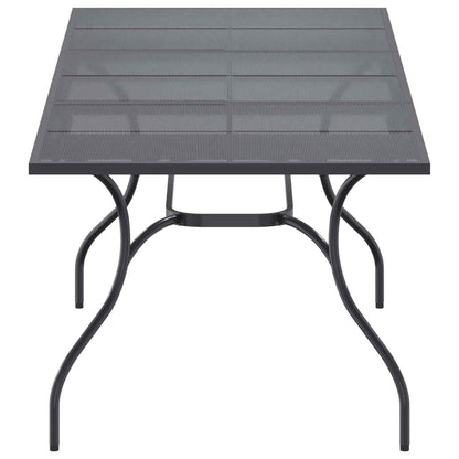 vidaXL Extendable Mesh Dining Table Anthracite 212 x 90 x 76 cm Steel 6