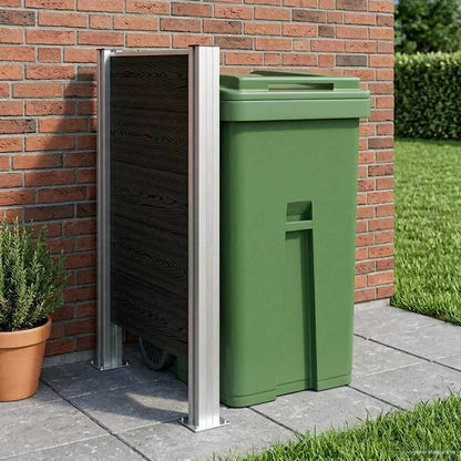 vidaXL Garbage Bin Fence 85 x 85 x 115 cm Aluminium and WPC