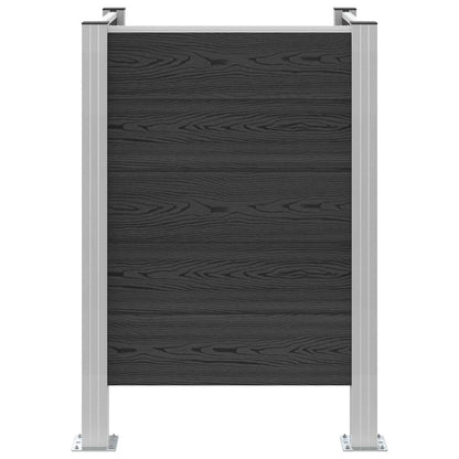 vidaXL Garbage Bin Fence Grey 85 x 85 x 115 cm Aluminium and WPC 4