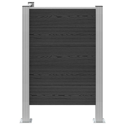 vidaXL Garbage Bin Fence Grey 85 x 85 x 115 cm Aluminium and WPC 4