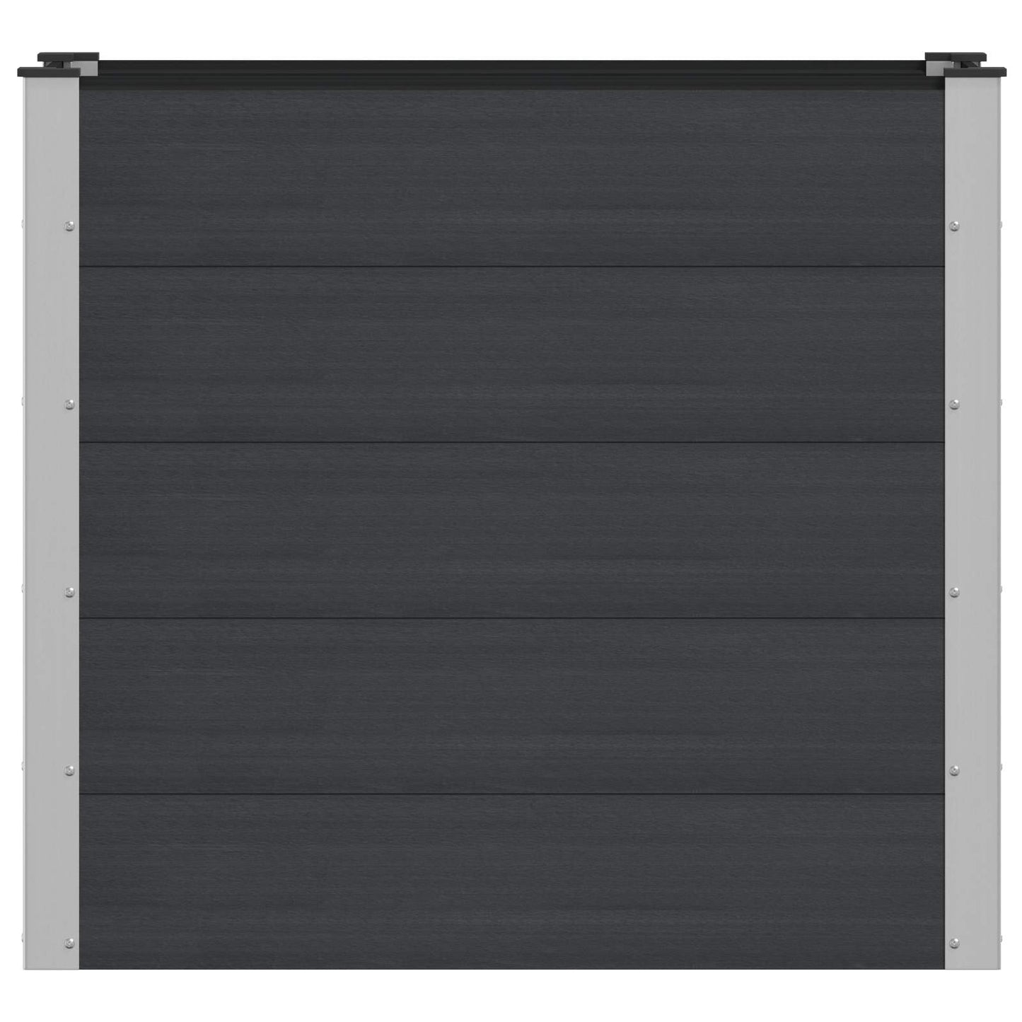 vidaXL Garden Raised Bed Black 100 x 50 x 91 cm WPC and Aluminium 3