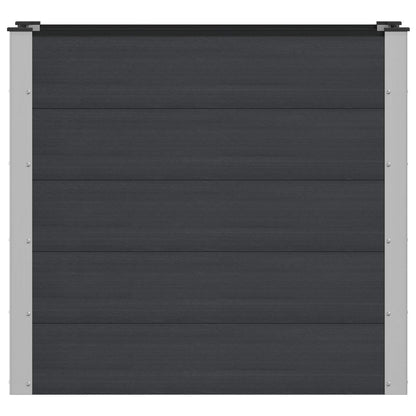 vidaXL Garden Raised Bed Black 100 x 50 x 91 cm WPC and Aluminium 3