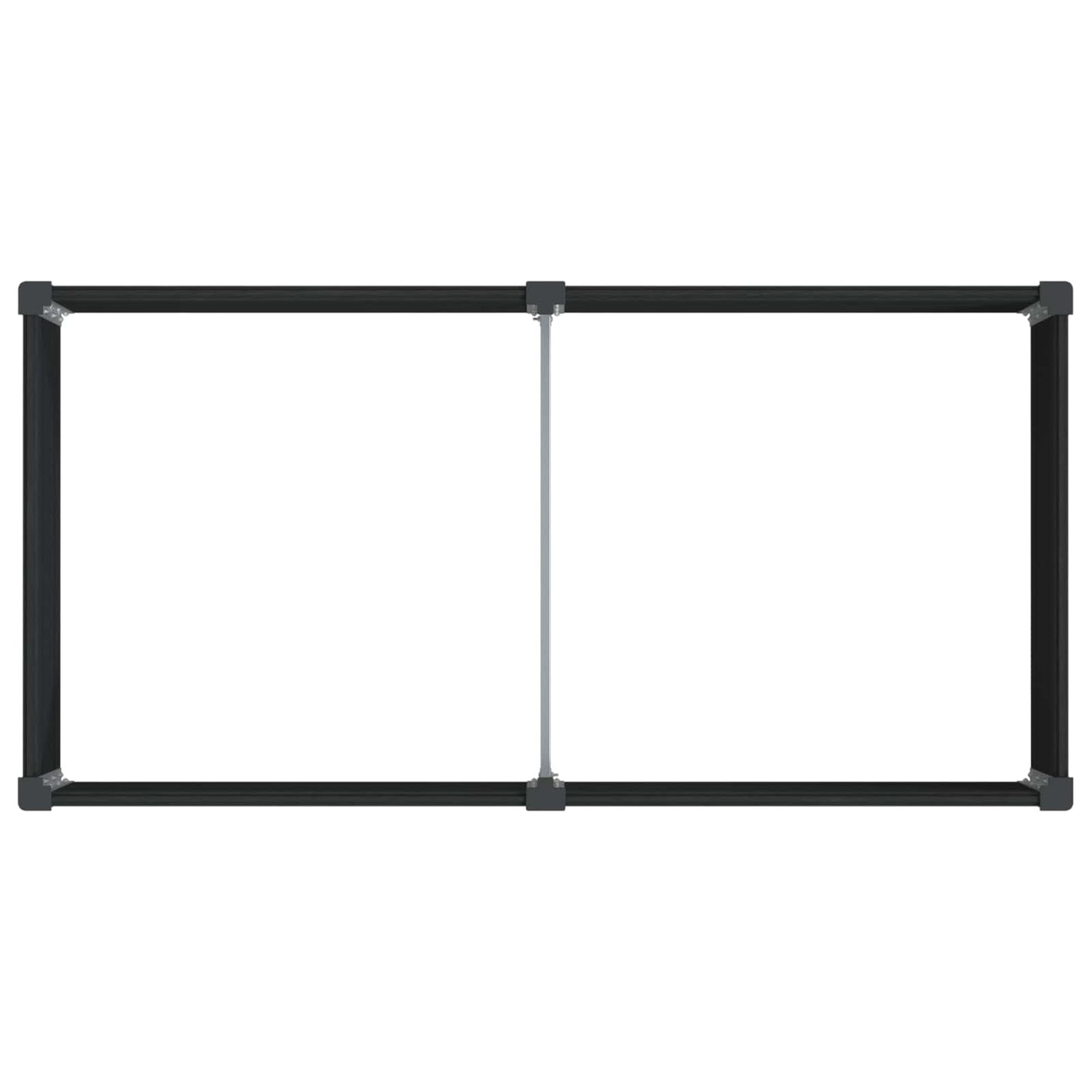 vidaXL Garden Raised Bed Black 100 x 50 x 91 cm WPC and Aluminium 5