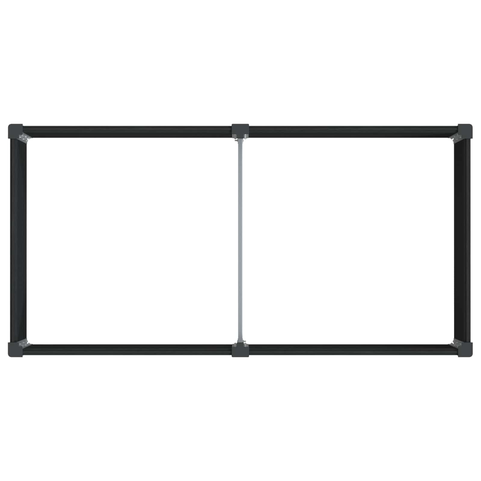 vidaXL Garden Raised Bed Black 100 x 50 x 91 cm WPC and Aluminium 5