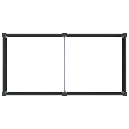 vidaXL Garden Raised Bed Black 100 x 50 x 91 cm WPC and Aluminium 5