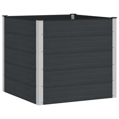 vidaXL Garden Raised Bed Black 100 x 100 x 91 cm WPC and Aluminium 2