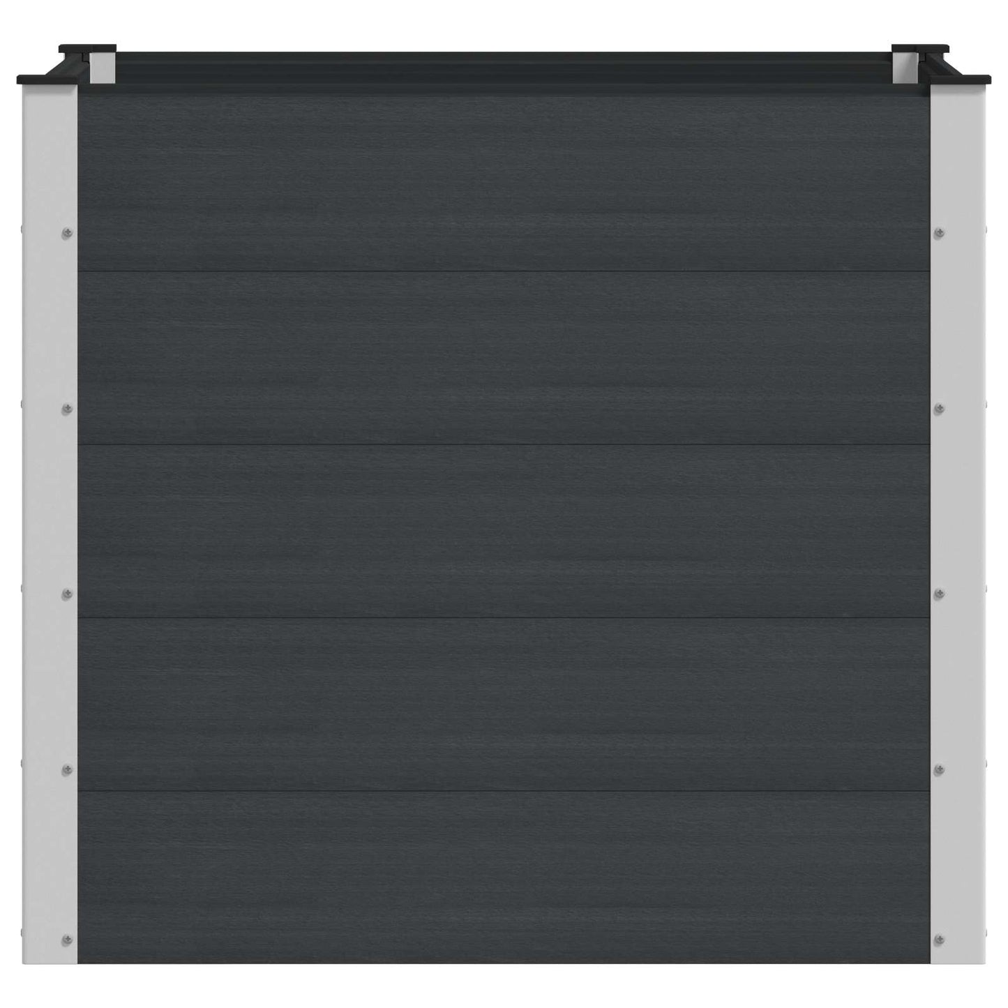 vidaXL Garden Raised Bed Black 100 x 100 x 91 cm WPC and Aluminium 3