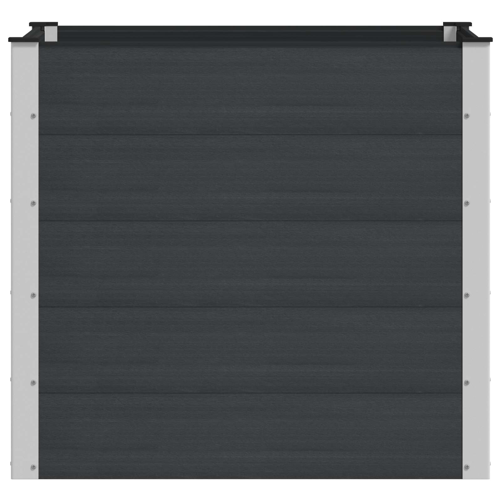 vidaXL Garden Raised Bed Black 100 x 100 x 91 cm WPC and Aluminium 3