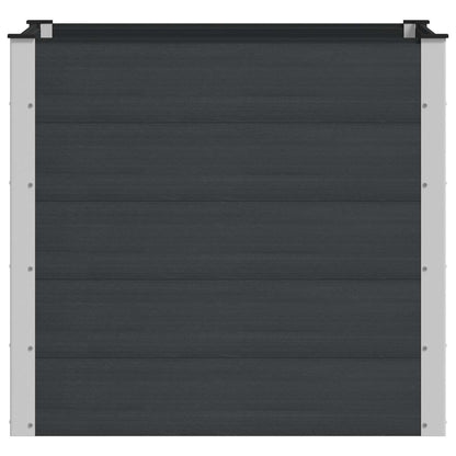 vidaXL Garden Raised Bed Black 100 x 100 x 91 cm WPC and Aluminium 3