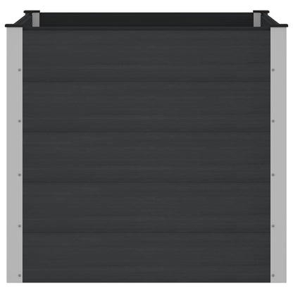 vidaXL Garden Raised Bed Black 100 x 100 x 91 cm WPC and Aluminium 4