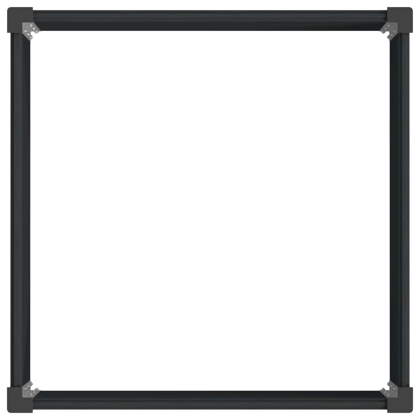 vidaXL Garden Raised Bed Black 100 x 100 x 91 cm WPC and Aluminium 5