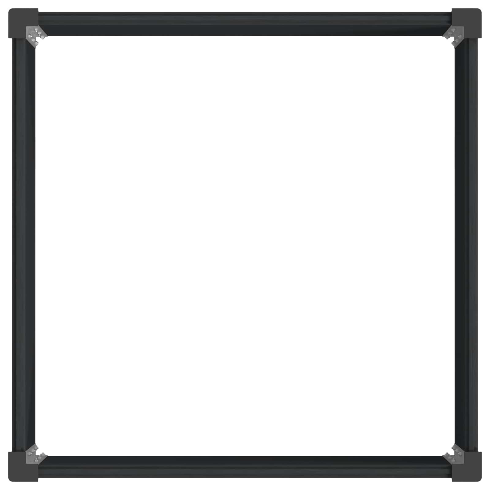 vidaXL Garden Raised Bed Black 100 x 100 x 91 cm WPC and Aluminium 5