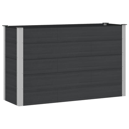 vidaXL Garden Raised Bed Black 150 x 50 x 91 cm WPC and Aluminium 2