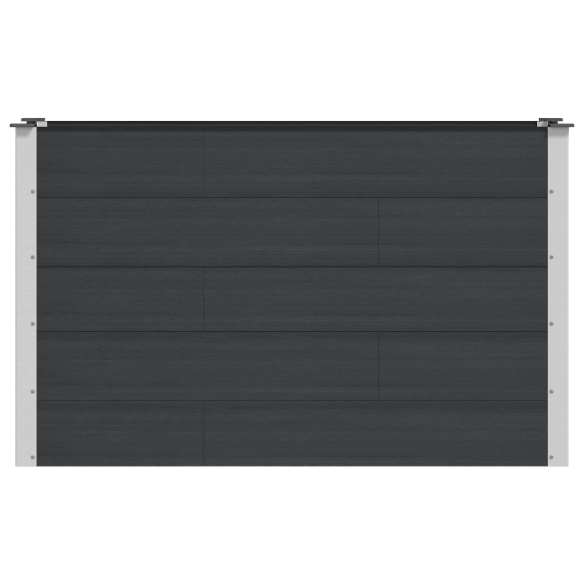 vidaXL Garden Raised Bed Black 150 x 50 x 91 cm WPC and Aluminium 3