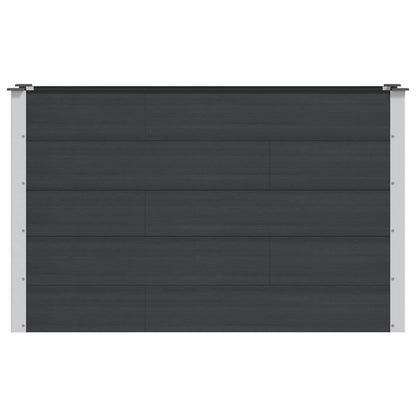 vidaXL Garden Raised Bed Black 150 x 50 x 91 cm WPC and Aluminium 3