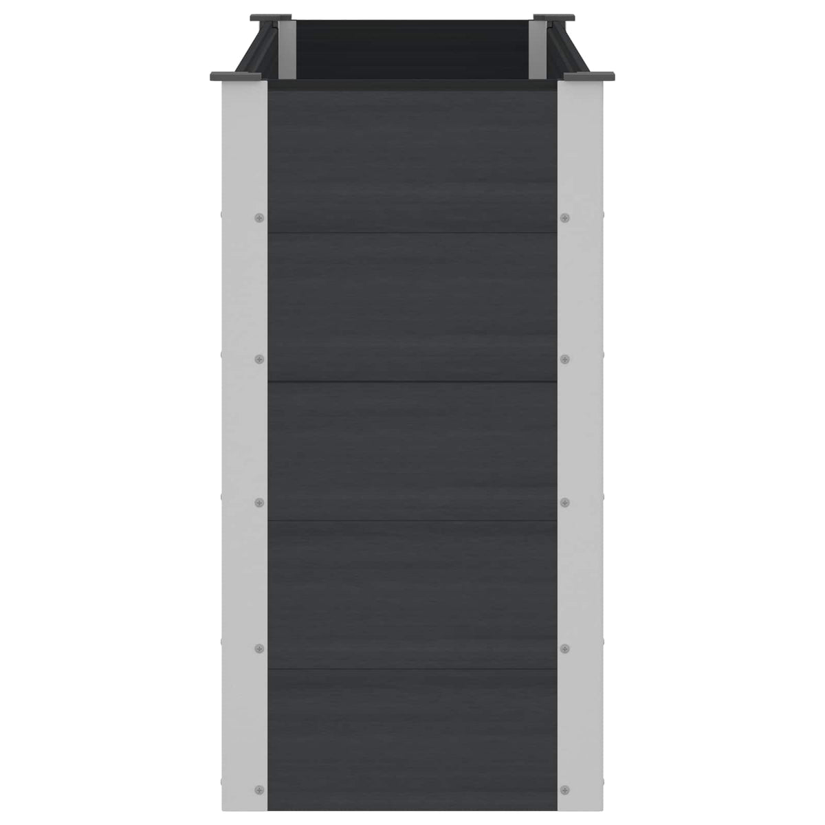 vidaXL Garden Raised Bed Black 150 x 50 x 91 cm WPC and Aluminium 4