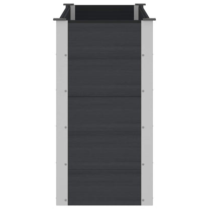 vidaXL Garden Raised Bed Black 150 x 50 x 91 cm WPC and Aluminium 4