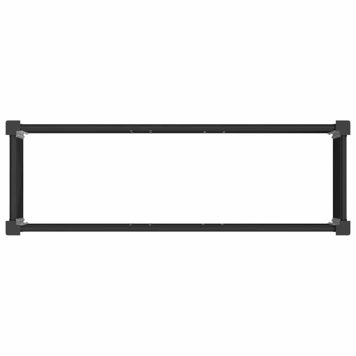 vidaXL Garden Raised Bed Black 150 x 50 x 91 cm WPC and Aluminium 5
