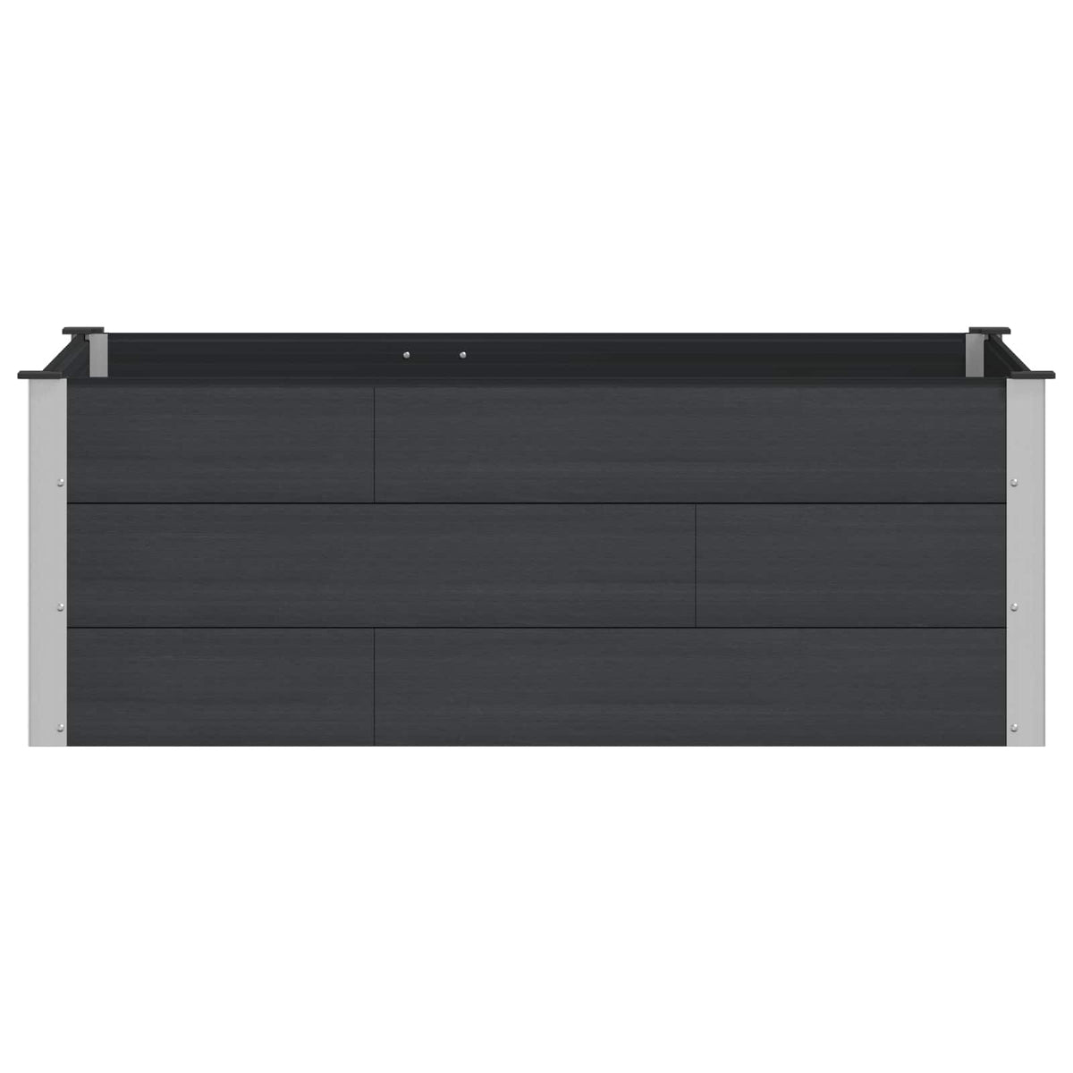Garden Raised Bed WPC and Aluminium Black Depth 100 cm 150 cm 54 cm