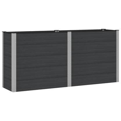 vidaXL Garden Raised Bed Black 200 x 50 x 91 cm WPC and Aluminium 2