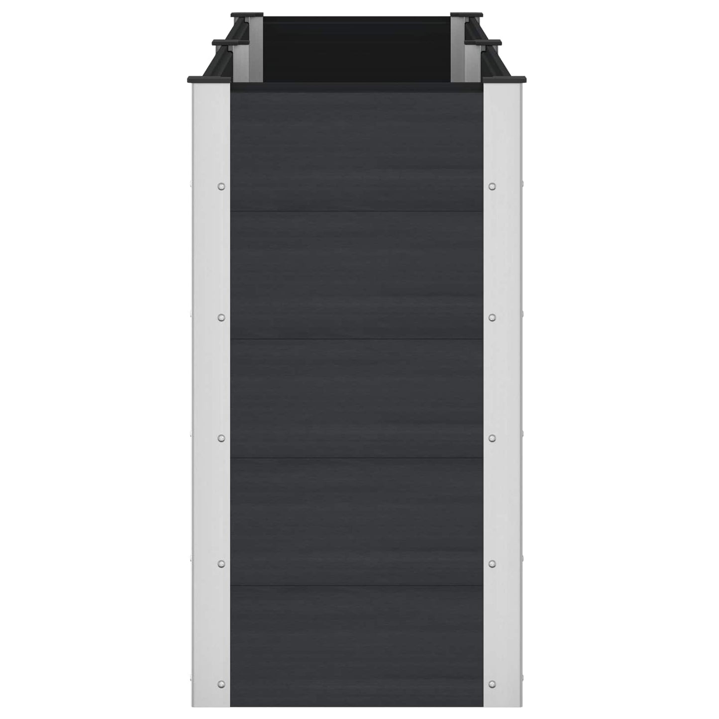 vidaXL Garden Raised Bed Black 200 x 50 x 91 cm WPC and Aluminium 4