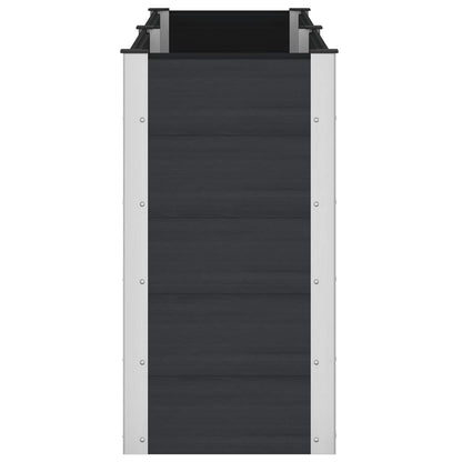 vidaXL Garden Raised Bed Black 200 x 50 x 91 cm WPC and Aluminium 4