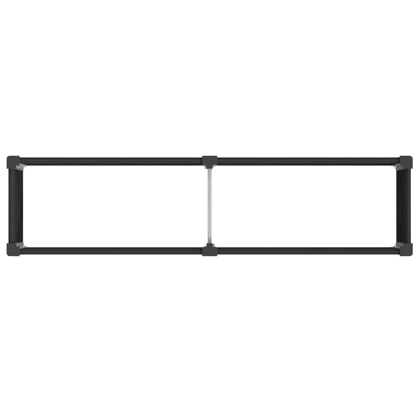vidaXL Garden Raised Bed Black 200 x 50 x 91 cm WPC and Aluminium 5