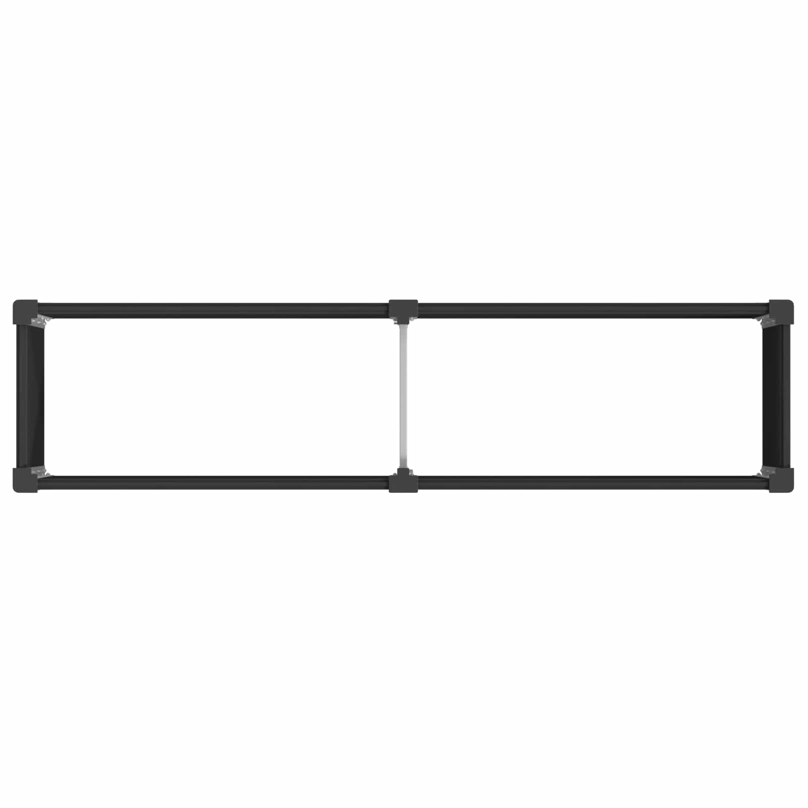vidaXL Garden Raised Bed Black 200 x 50 x 91 cm WPC and Aluminium 5
