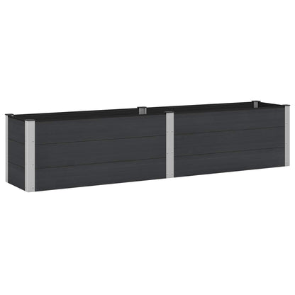 vidaXL Garden Raised Bed Black 250 x 50 x 54 cm WPC and Aluminium 2