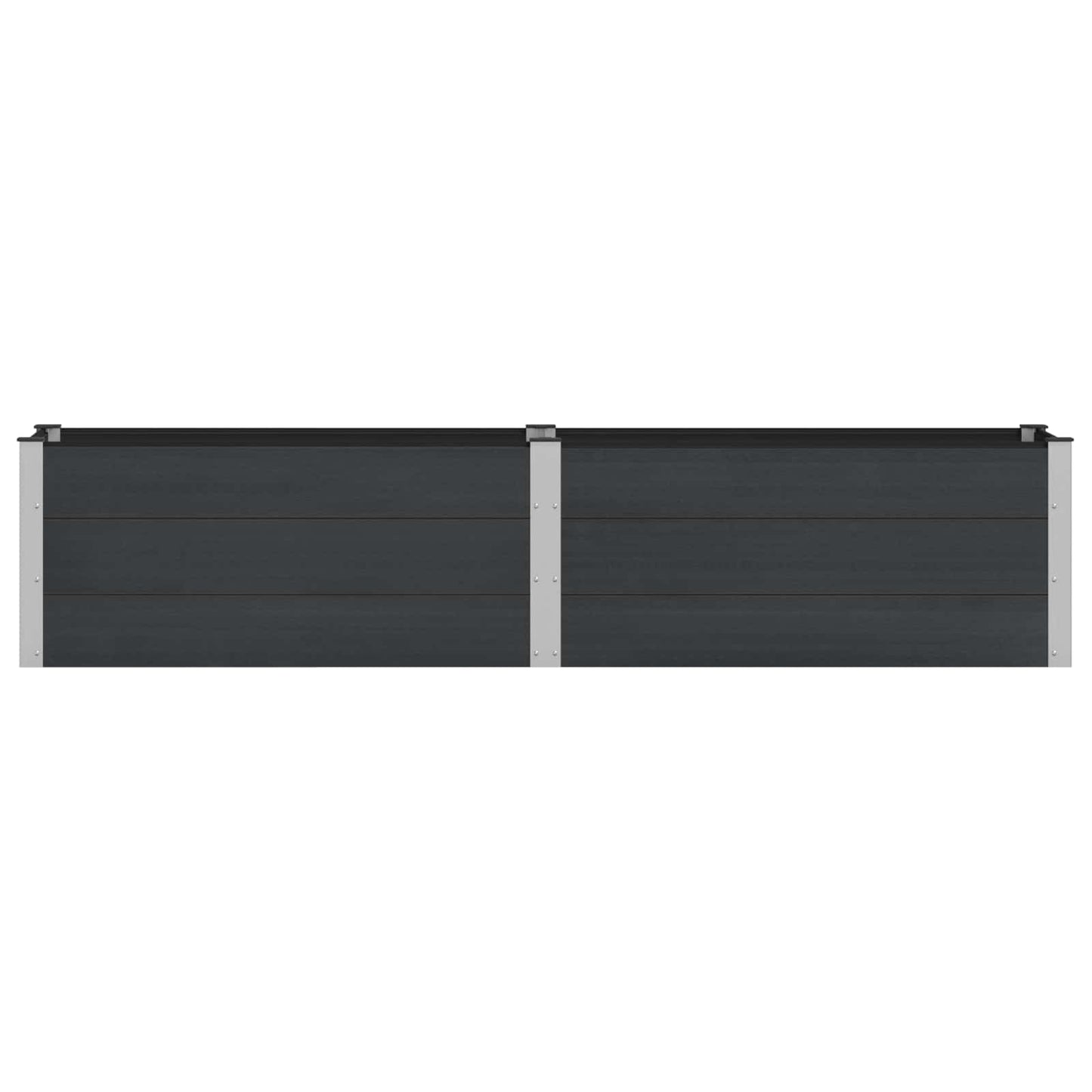 vidaXL Garden Raised Bed Black 250 x 50 x 54 cm WPC and Aluminium 3