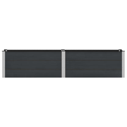 vidaXL Garden Raised Bed Black 250 x 50 x 54 cm WPC and Aluminium 3