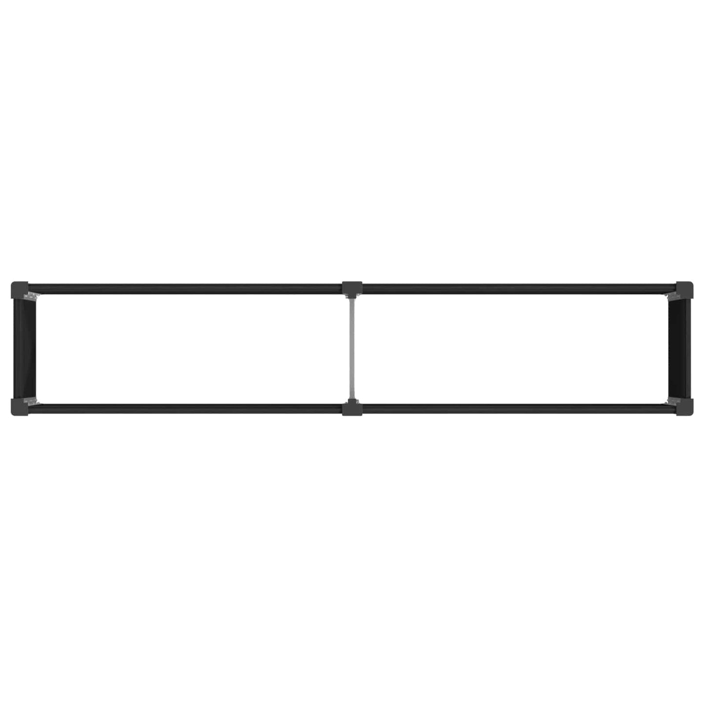 vidaXL Garden Raised Bed Black 250 x 50 x 54 cm WPC and Aluminium 5